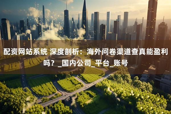 配资网站系统 深度剖析：海外问卷渠道查真能盈利吗？_国内公司_平台_账号